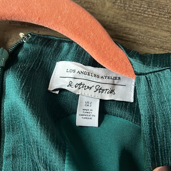& Other Stories Emerald Green Long sleeve Dress - Picture 2 of 5